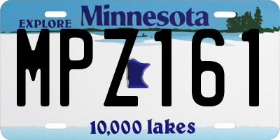 MN license plate MPZ161