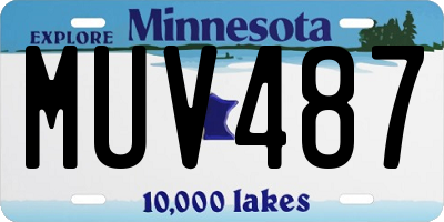 MN license plate MUV487