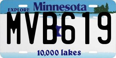 MN license plate MVB619