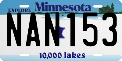 MN license plate NAN153