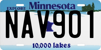 MN license plate NAV901