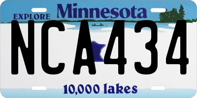 MN license plate NCA434
