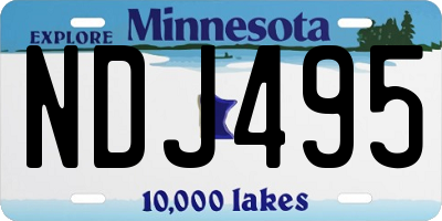 MN license plate NDJ495