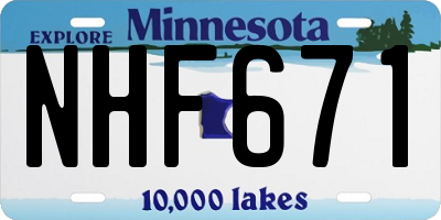 MN license plate NHF671