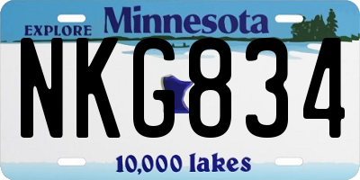 MN license plate NKG834