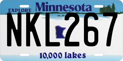 MN license plate NKL267