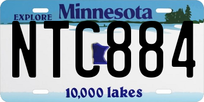 MN license plate NTC884