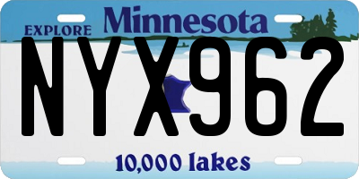 MN license plate NYX962