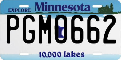 MN license plate PGMO662