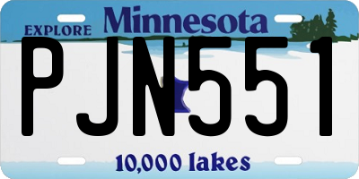 MN license plate PJN551