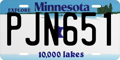 MN license plate PJN651