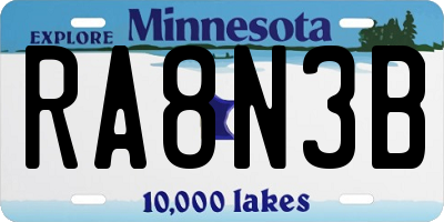 MN license plate RA8N3B
