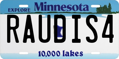 MN license plate RAUDIS4