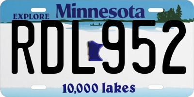 MN license plate RDL952