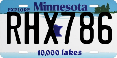 MN license plate RHX786