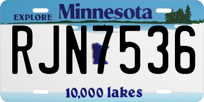 MN license plate RJN7536