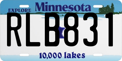MN license plate RLB831