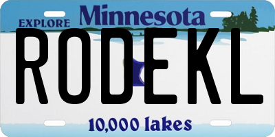 MN license plate RODEKL