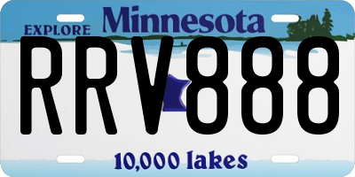 MN license plate RRV888