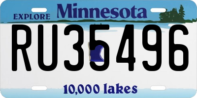 MN license plate RU35496