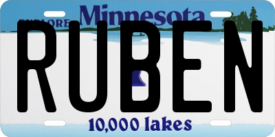 MN license plate RUBEN