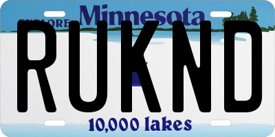 MN license plate RUKND
