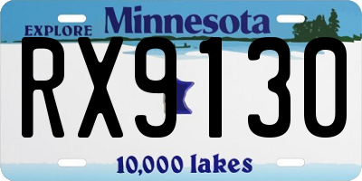 MN license plate RX9130