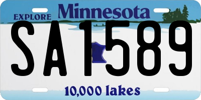 MN license plate SA1589