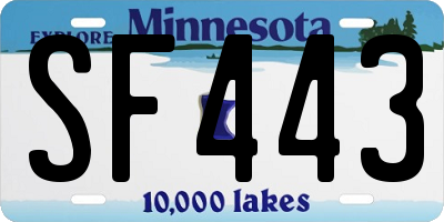 MN license plate SF443