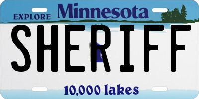 MN license plate SHERIFF
