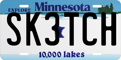 MN license plate SK3TCH