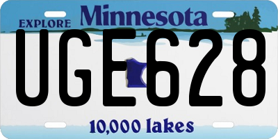 MN license plate UGE628