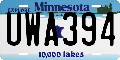 MN license plate UWA394