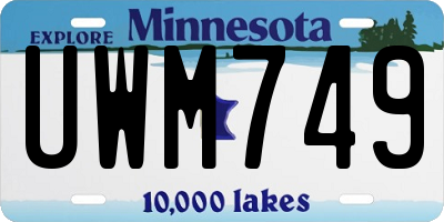 MN license plate UWM749