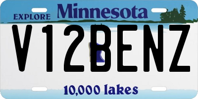 MN license plate V12BENZ