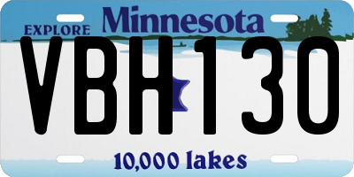 MN license plate VBH130