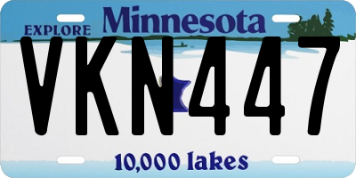 MN license plate VKN447