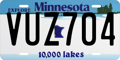 MN license plate VUZ704