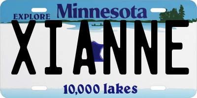 MN license plate XIANNE