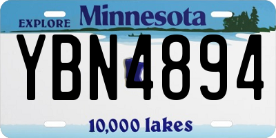 MN license plate YBN4894