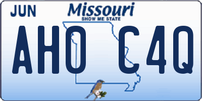 MO license plate AH0C4Q