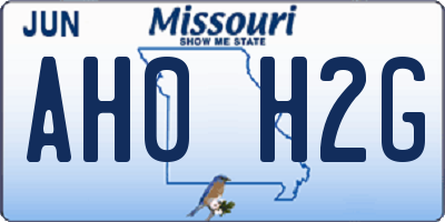 MO license plate AH0H2G