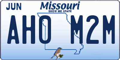 MO license plate AH0M2M