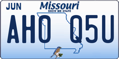 MO license plate AH0Q5U