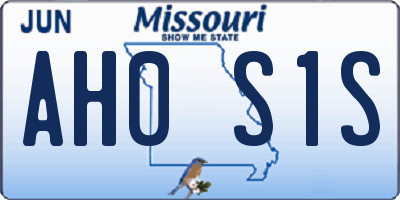 MO license plate AH0S1S