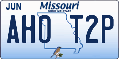 MO license plate AH0T2P