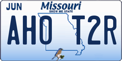MO license plate AH0T2R