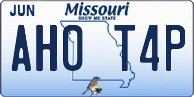 MO license plate AH0T4P