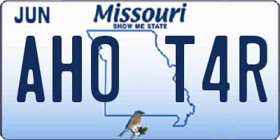 MO license plate AH0T4R