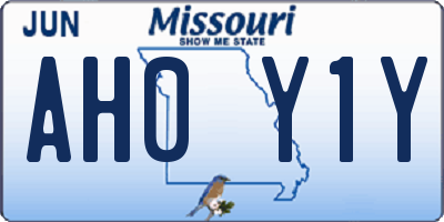 MO license plate AH0Y1Y